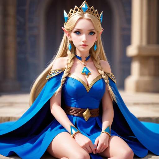 Enchanting Blonde Girl with Tiara