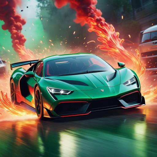 Cinematic Sports Car in Mystical Surroundings Cinematic Sports Car in Mystical Surroundings