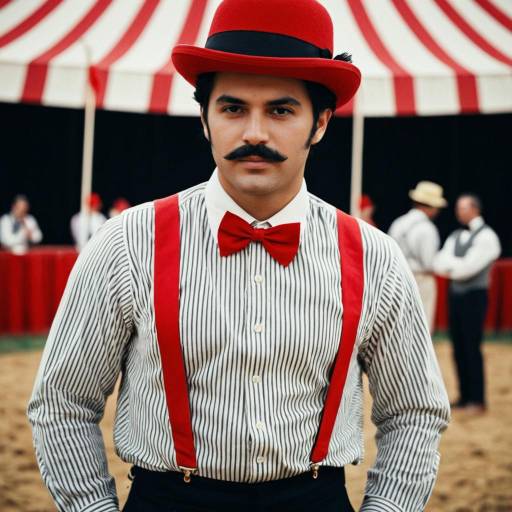 Vintage Circus Costumed Man Portrait