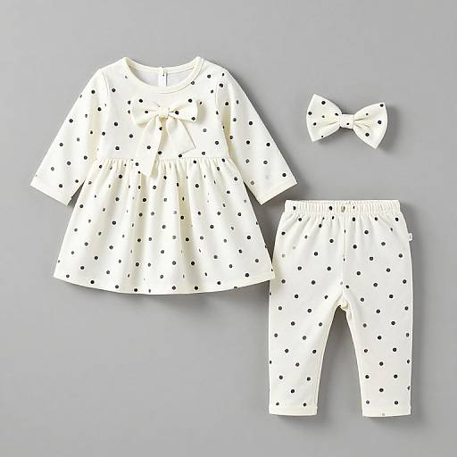 Cute Polka-Dot Baby Dress Set