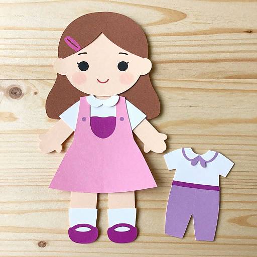 Paper Doll with Clothing Set