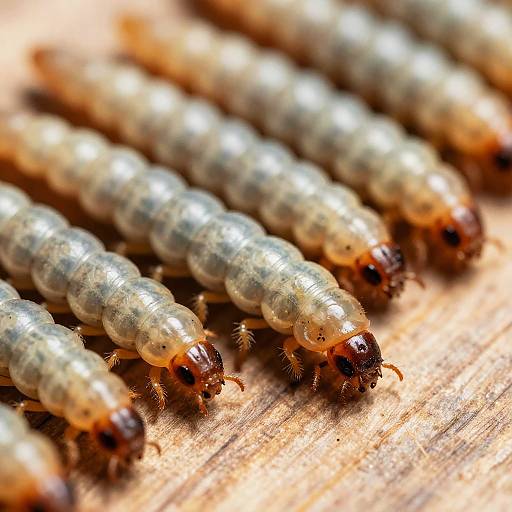 Macro Mealworm Texture Photography