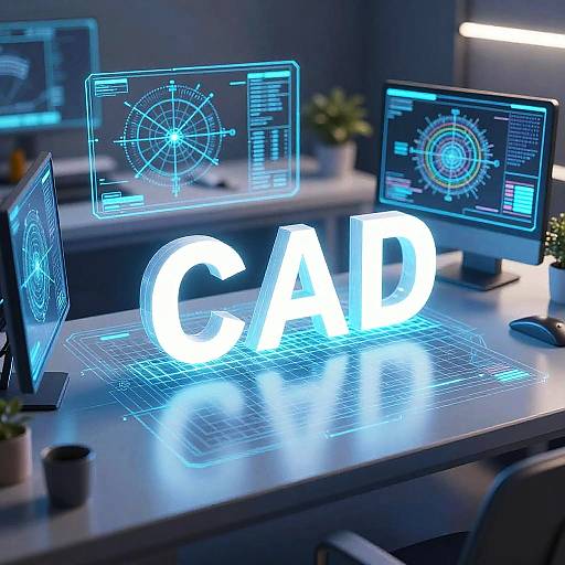 Futuristic Text to 3D CAD Workflow