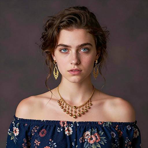 Portrait of a Young Woman in Blue