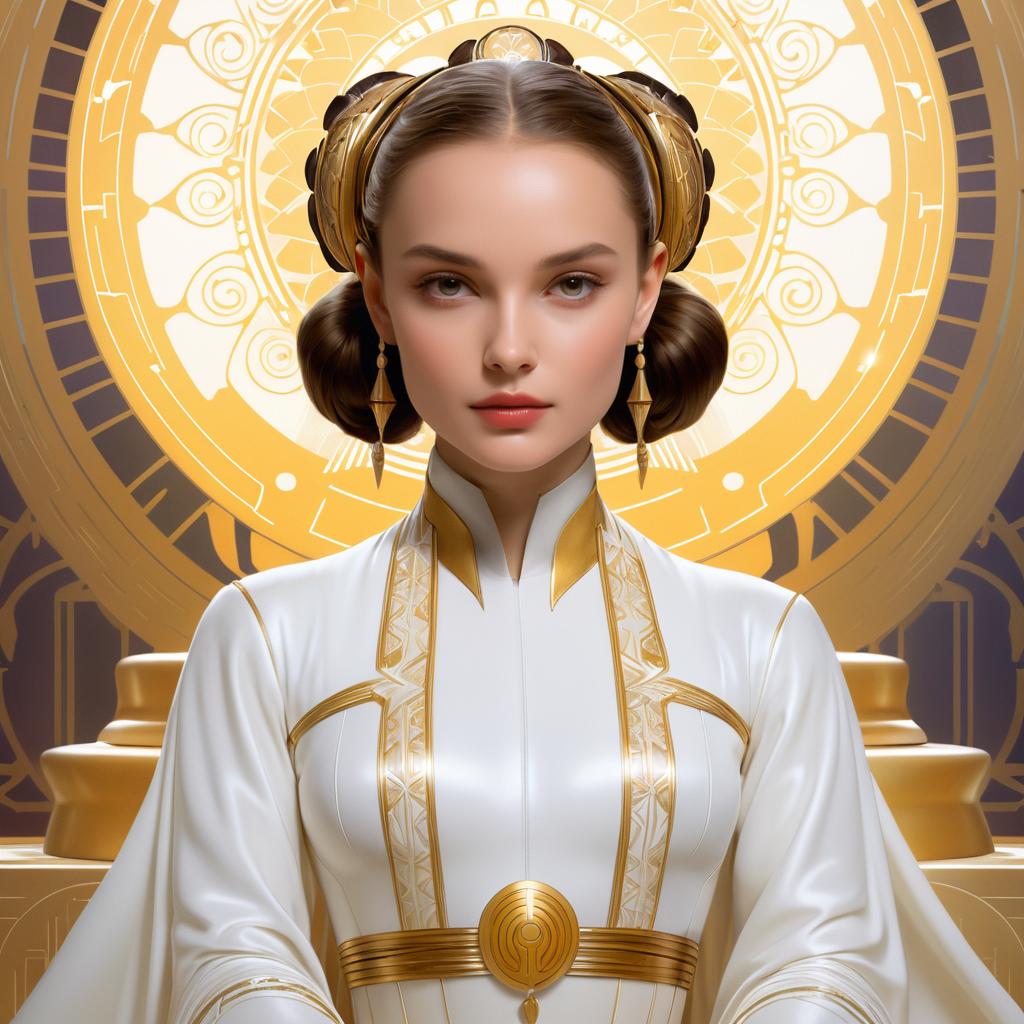 Elegant Digital Portrait of Padmé Amidala