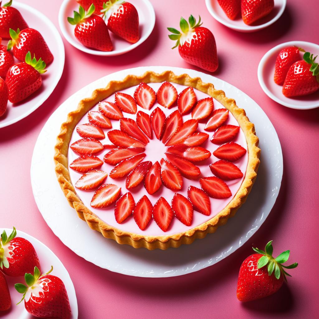 Gourmet Strawberry Tart with Nostalgic Flair