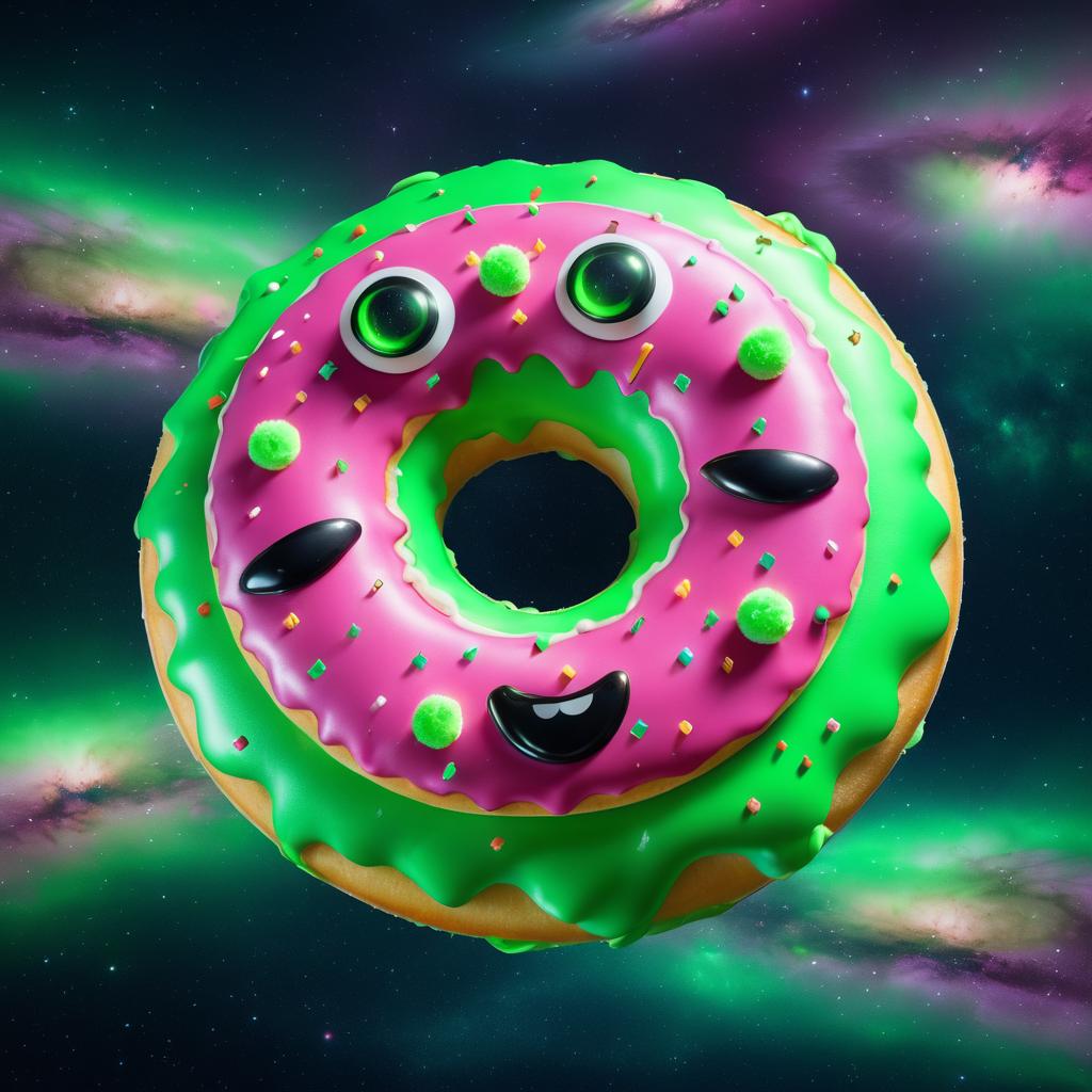 Whimsical Donut in Space Tutu