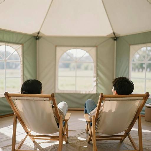 Cozy Sunlit Tent Interior Photography