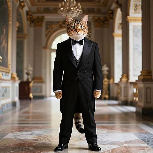 Regal Calico Cat in Renaissance Portrait