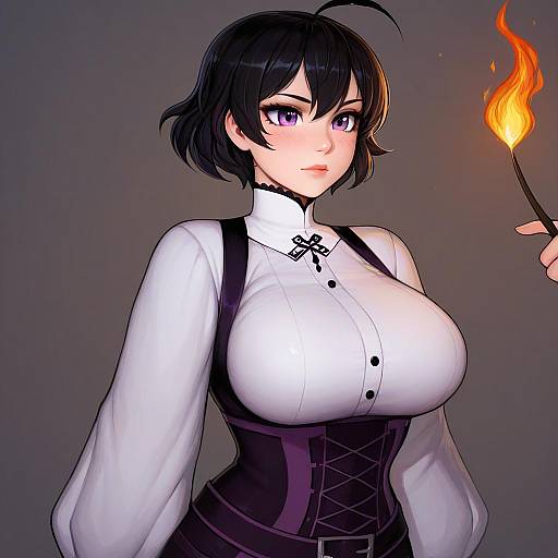 Illustration of Morgan (fire emblem), fire emblem in the style of Matilda fiship