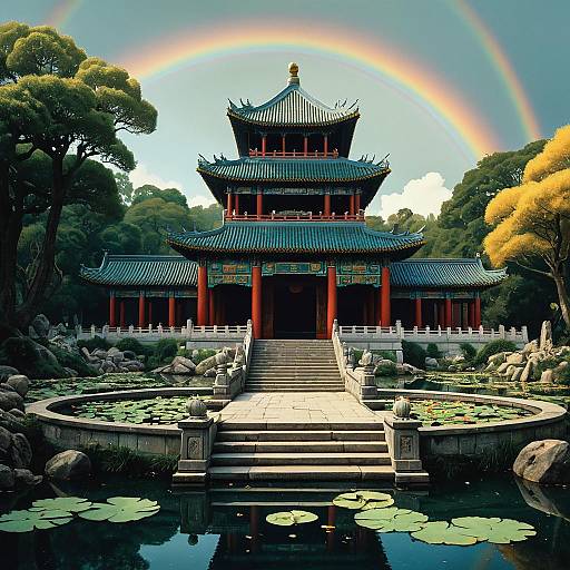 Vibrant Summer Landscape with Serenity