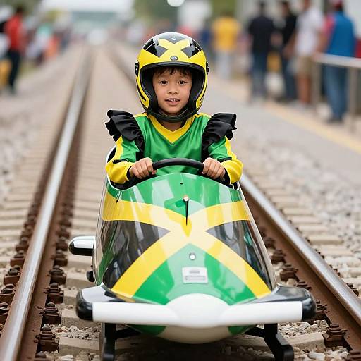 Jamaican Bobsled Fancy Dress Portrait