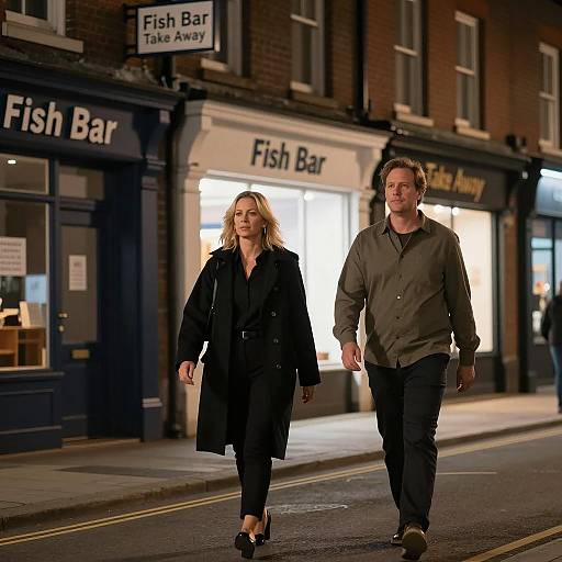 Evening Stroll Near Fish Bar