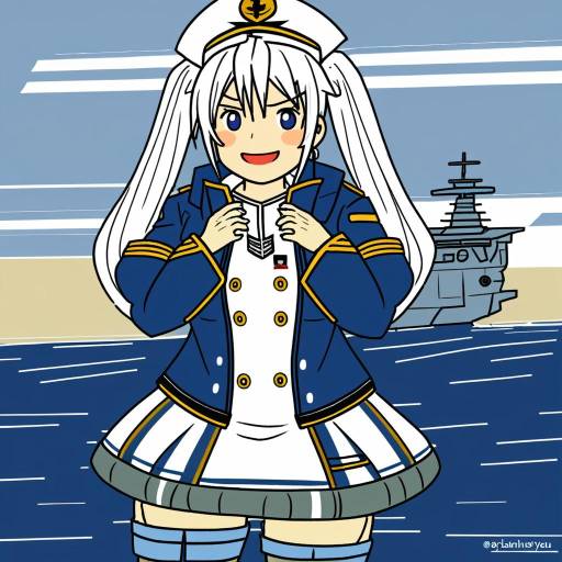 Illustration of Admiral (warship girls r), warship girls r in the style of Jokanhiyou