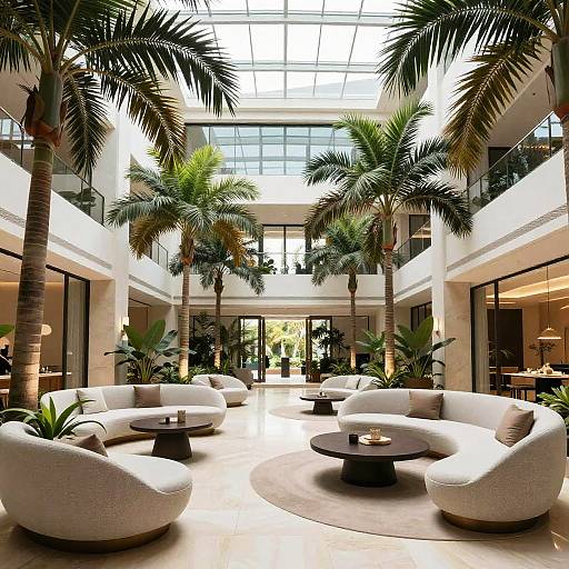 Spacious Tropical Indoor Courtyard Design