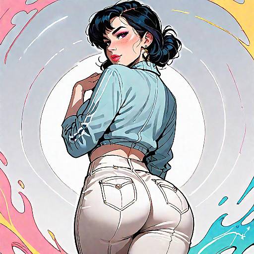 Dexter's Mom Rear View Illustration