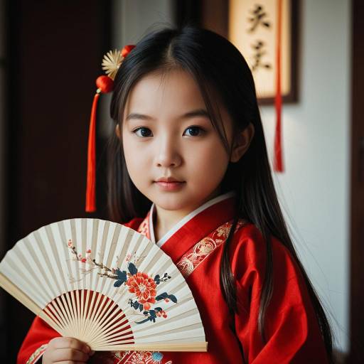 Stunning Portrait of a Little Asian Girl