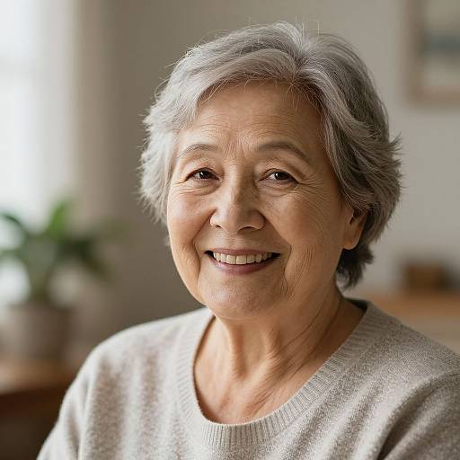 Joyful Elderly Woman Portrait
