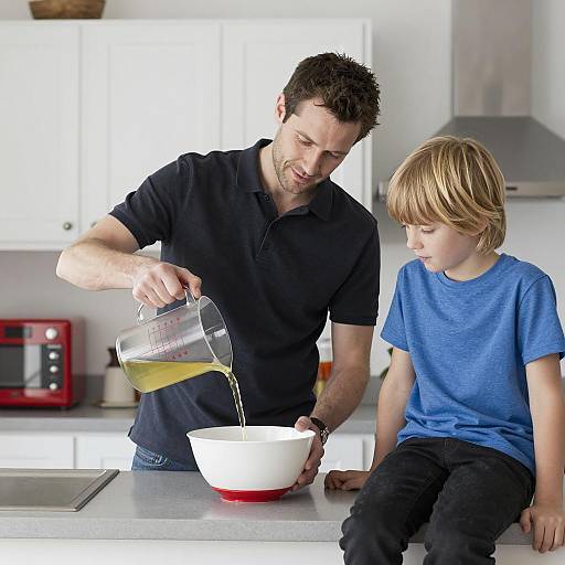 Cooking Together: A Father's Moment