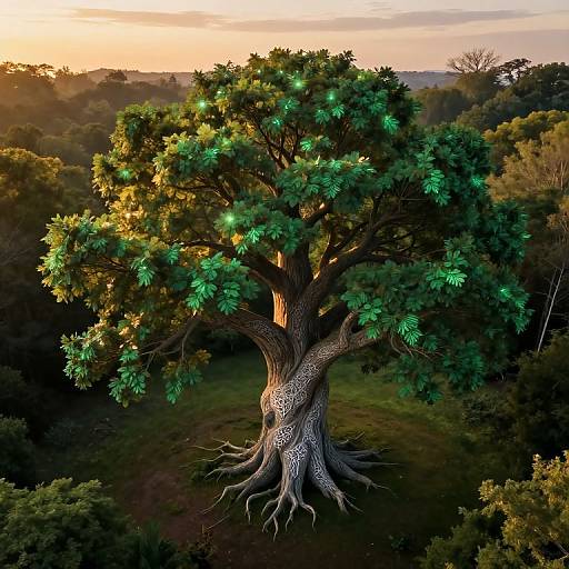 Enchanted Luminescent Tree Portrait