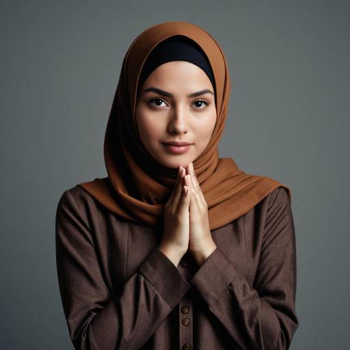 Portrait of Young Woman Wearing Brown Hijab
