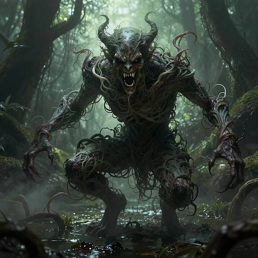 Ominous Fiend in Murky Swamp