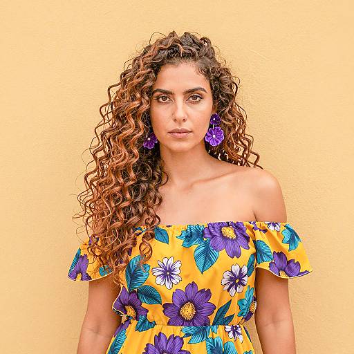 Vibrant Portrait of a Fashionable Woman