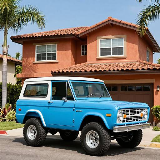 Vintage 1973 Light Blue Ford Bronco