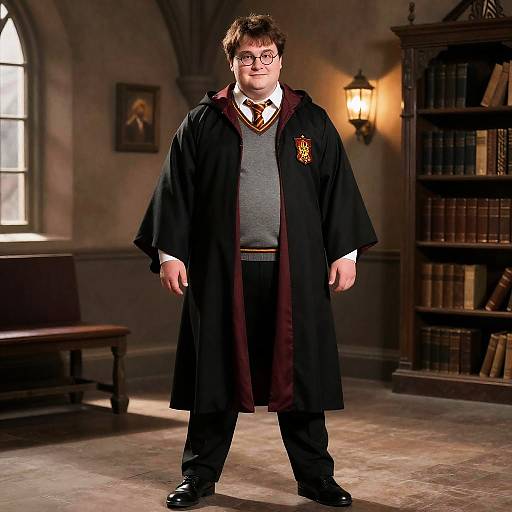Plus Size Man in Harry Potter Costume