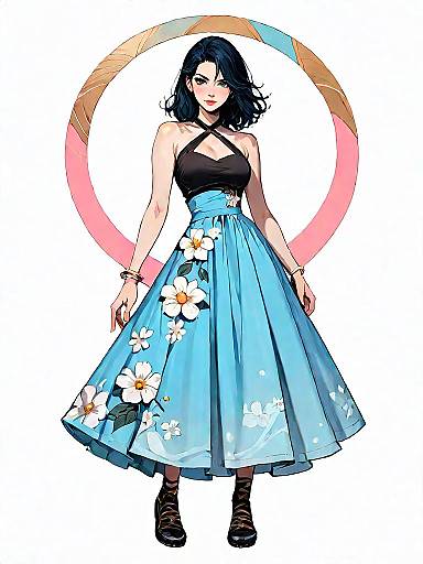 Stylish Woman in Casual Contemporary Outfit