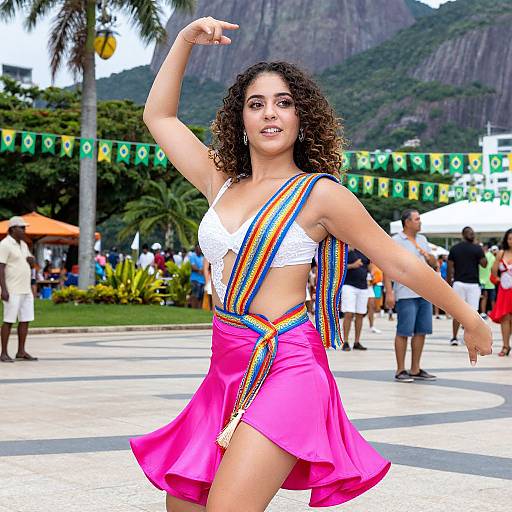 Passionate Latina Dance in Rio Plaza