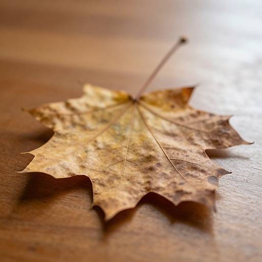 Intricate Autumn Leaf Close-Up