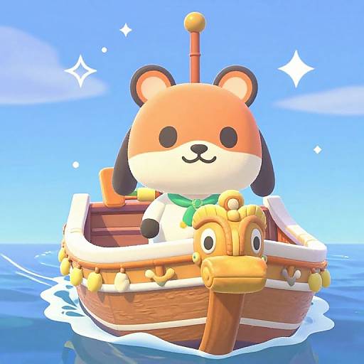 Kawaii Animal Crossing Honeymoon Boat