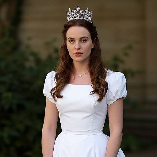White Queen Alice in Crowned Elegance