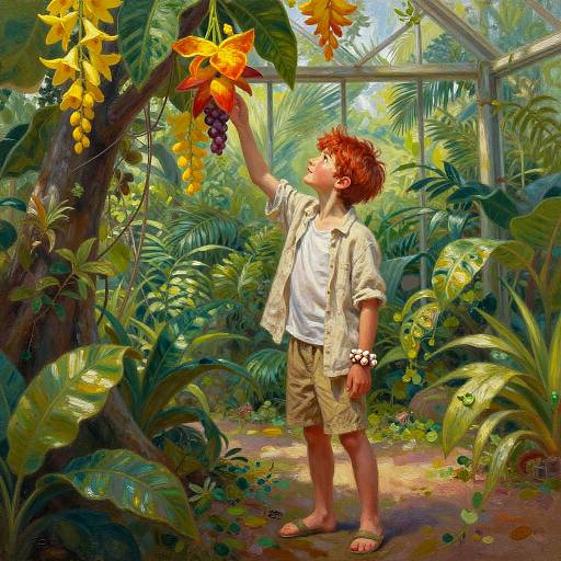 Whimsical Fantasy Portrait in Greenhouse