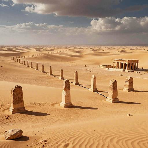 Expansive Timeline in Desert Ruins