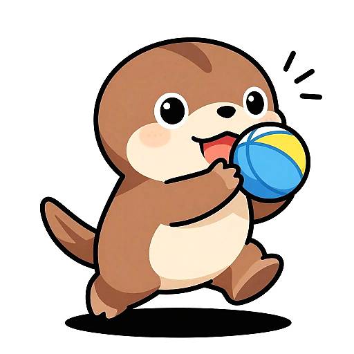 Playful Platypus Cartoon Sticker