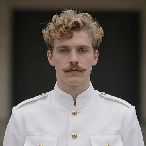 Close-Up Portrait of a Young Soldier