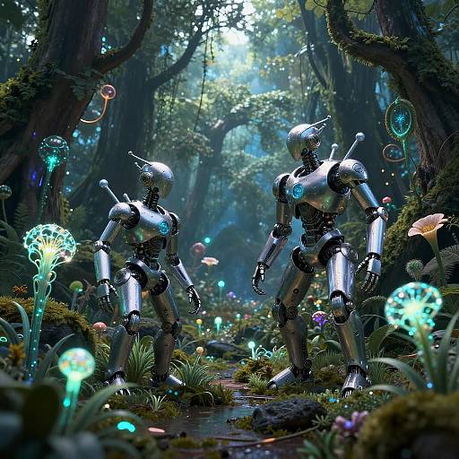 AI-Crafted Mystical Forest Scene