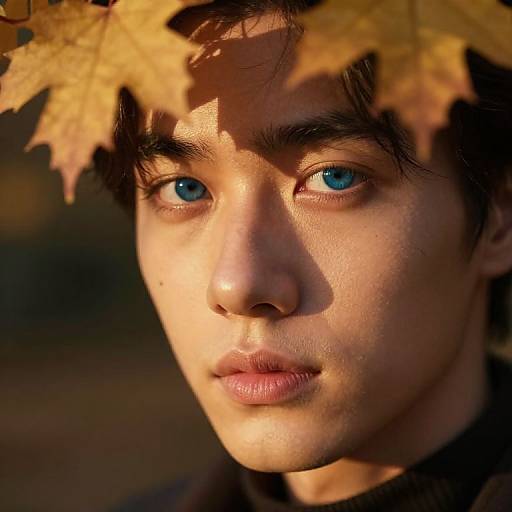 Enigmatic Portrait with Sapphire Eyes