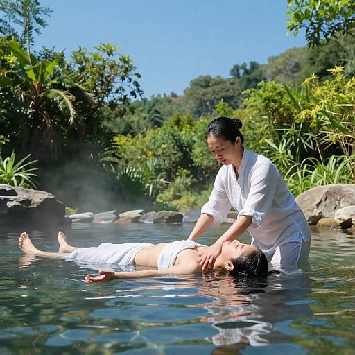 Outdoor Watsu Therapy in Nature