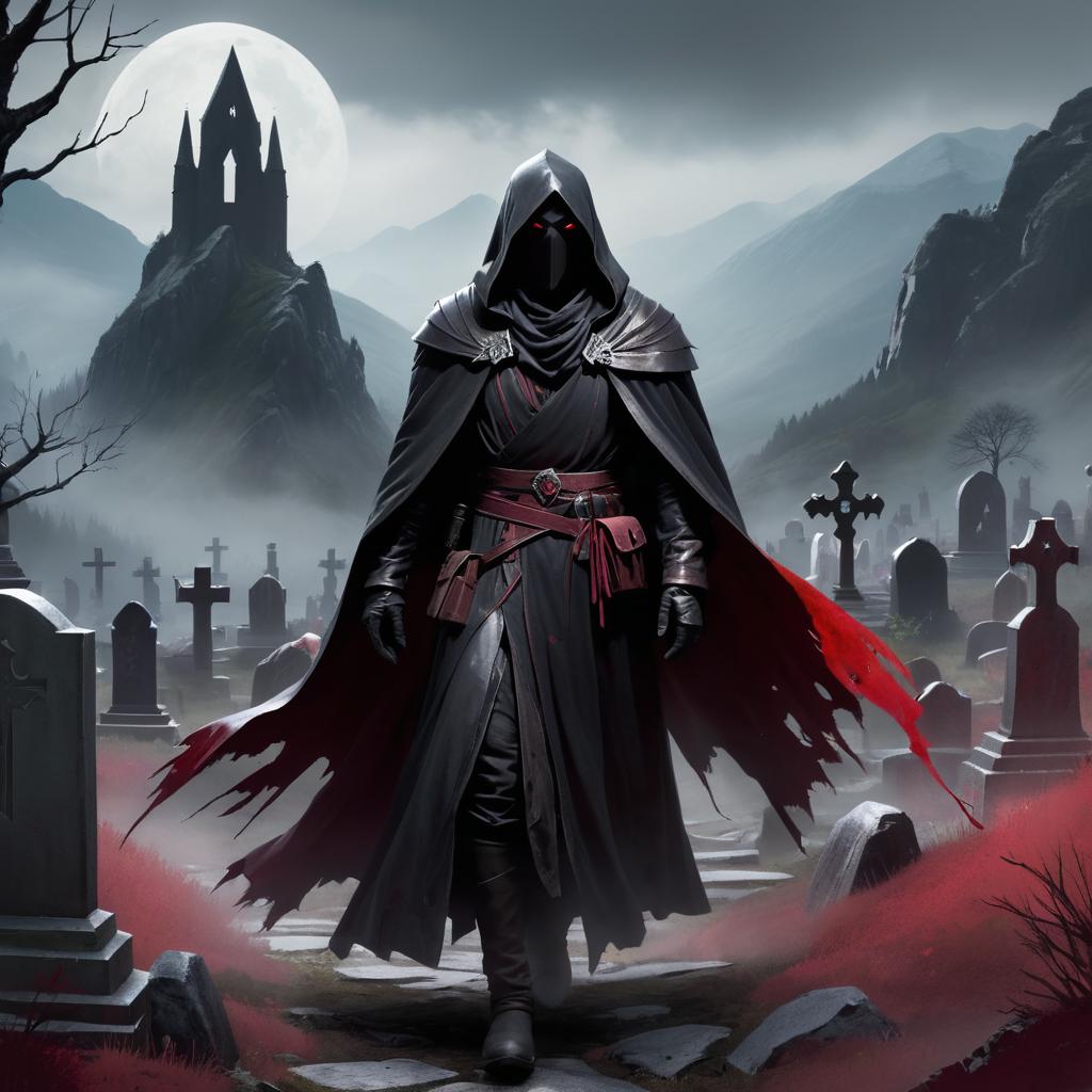 Dark Wraith in Mountainous Graveyard