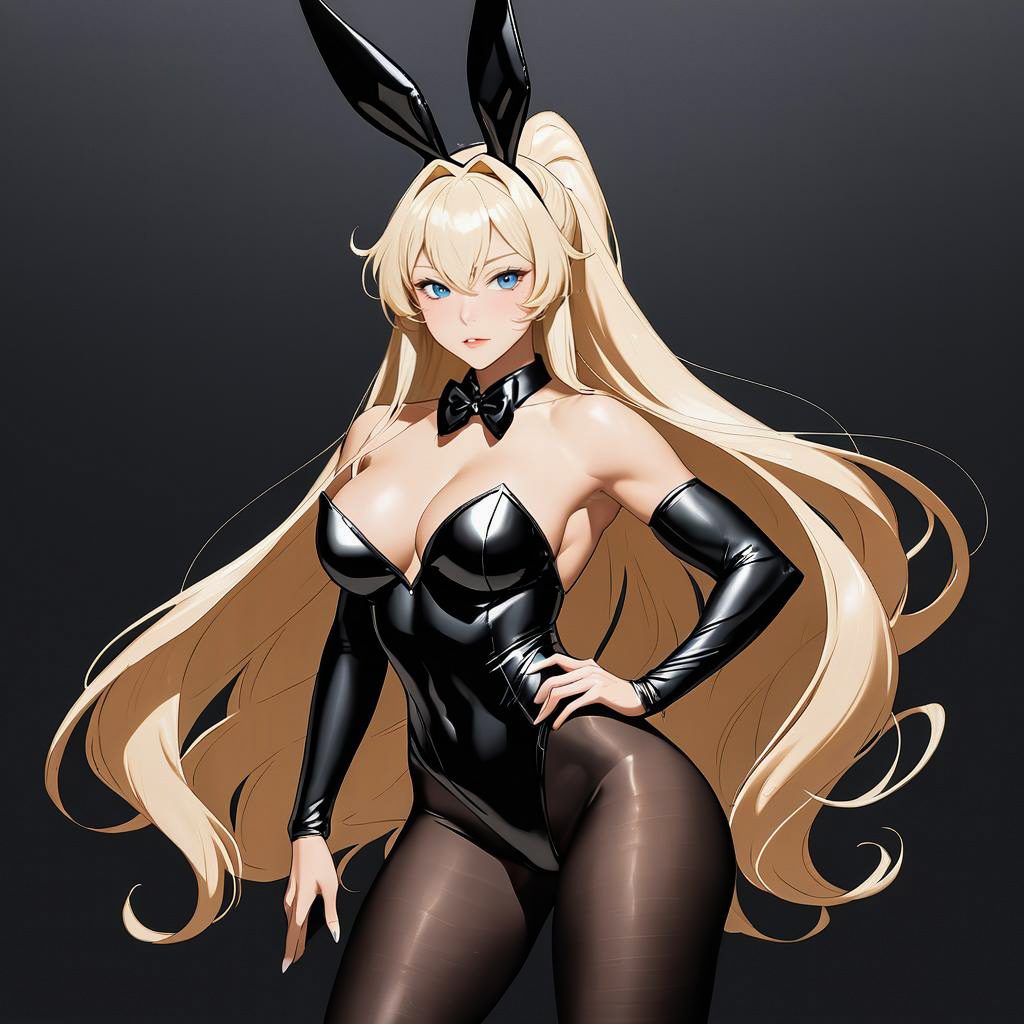 Stylish Bunny Girl with Long Hair