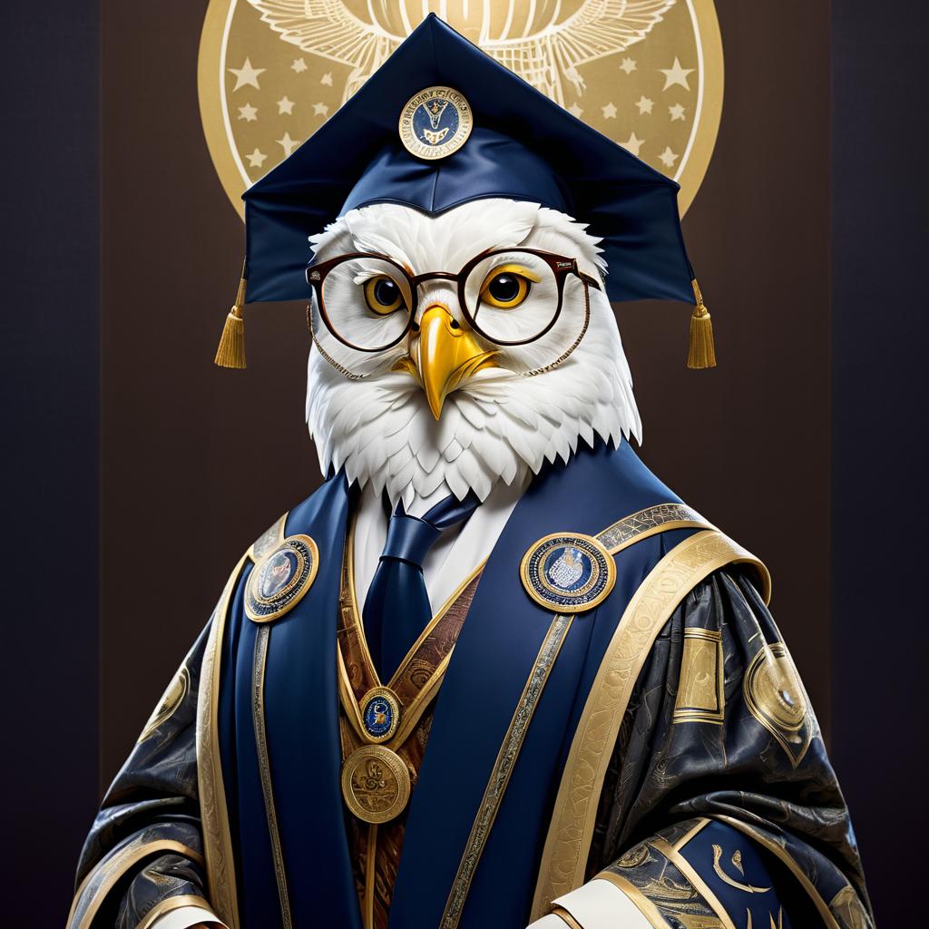 Wise Owl President in Scholarly Robe