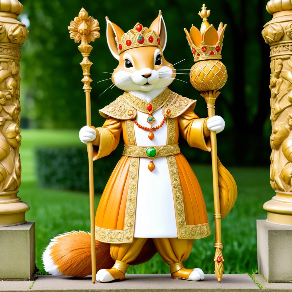 Regal Squirrel: A Royal Anthropomorphic Figure