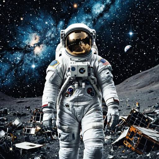 Astronaut in Cosmic Junkyard