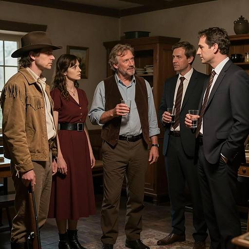 Gathering in a Rustic Room