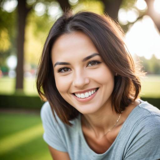 Close-Up Portrait of Smiling Woman