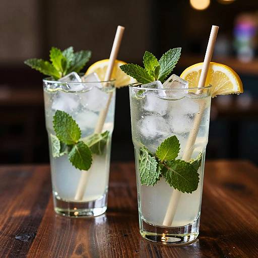 Two Refreshing Lemon Mint Cocktails