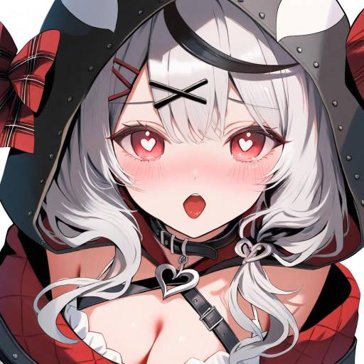 Charming Virtual YouTuber with Heart Detail